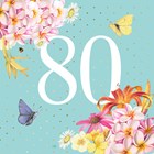 Kaart flowers by Marjolein Bastin verjaardagskaart 80 jaar